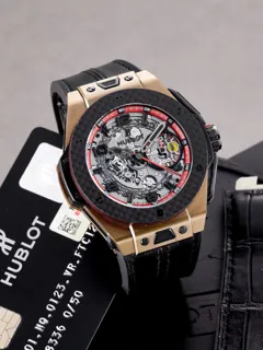 Hublot Big Bang 401.MQ.0123.VR.FTC12 45mm Titanium and Yellow gold and Carbon Skeletonized