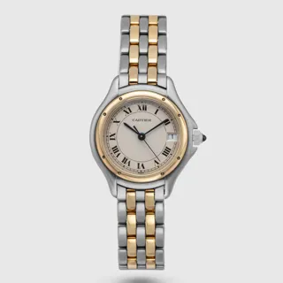 Cartier Cougar 119000R 27mm Yellow gold and Stainless steel White