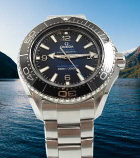 Omega Seamaster Planet Ocean 215.30.46.21.03.001 Titanium and Stainless steel Blue