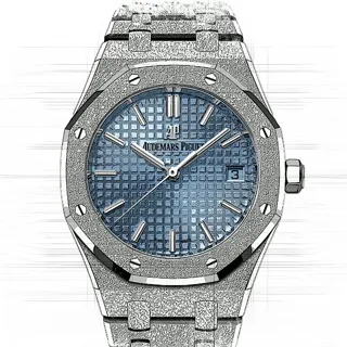 Audemars Piguet Royal Oak Frosted Gold 77353BC.GG.1263BC.01 Yellow gold Light blue