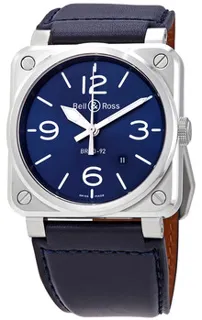 Bell & Ross Instruments BR0392-BLU-ST/SCA Stainless steel