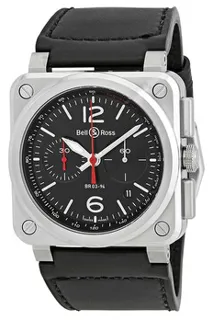 Bell & Ross Instruments BR0394-BLC-ST/SCA Stainless steel Black