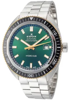 Edox Hydro Sub 80128-357JNM-VID Stainless steel Green