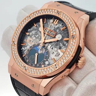 Hublot Classic 517.0X.0180.LR.1104 45mm Rose gold Skeletonized