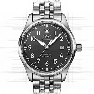 IWC Pilots IW3282-02 Stainless steel Black