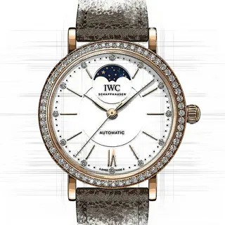 IWC Portofino IW6596-02 37mm Rotgold Weiß