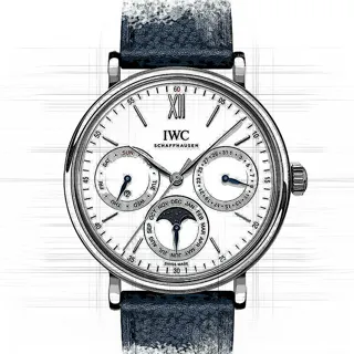 IWC Portofino Perpetual Calendar iw344601 40mm Stainless steel Silber