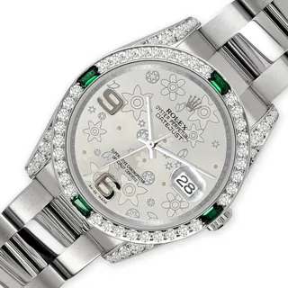 Rolex Datejust 36 116200 Stainless steel silver floral