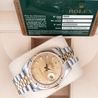 Rolex Datejust 36 116233 Stainless steel Champagne