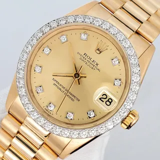 Rolex President Datejust 6828 31mm Yellow gold champagne