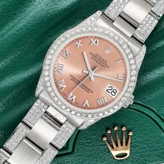 Rolex Datejust Stainless steel Salmon