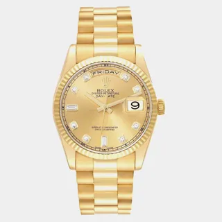 Rolex President 36mm Yellow gold Diamond