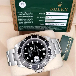 Rolex Submariner 16610 Stainless steel Black