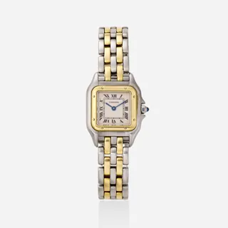 Cartier Panthère 66921 22mm Stainless steel and 18k yellow gold White