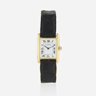 Cartier Tank 20mm 18k yellow gold Silver