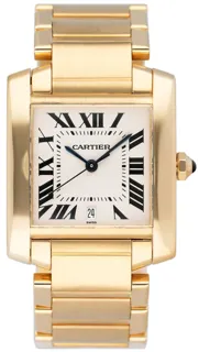 Cartier Tank Franu00e7aise 1840 Yellow gold Silver