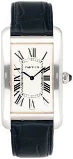 Cartier Tank Amu00e9ricaine W2601356 White gold and Diamond White