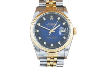 Rolex Datejust 36 16233 Yellow gold Blue