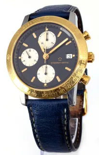 Eterna Kontiki Yellow gold and Stainless steel Dark Blue