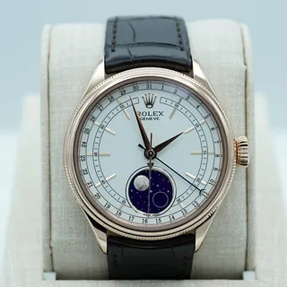 Rolex Cellini Moonphase Rose gold White