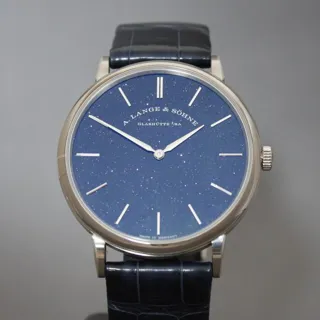 A. Lange & Söhne Saxonia 205.086 39mm White gold Blue