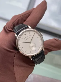 A. Lange & Söhne Saxonia 216.026 37mm White gold Silver