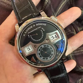 A. Lange & Söhne Zeitwerk 145.029 44mm White gold Black