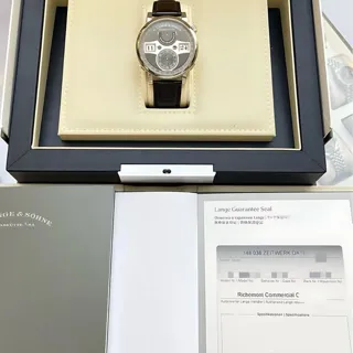 A. Lange & Söhne Zeitwerk 148.038 44mm White gold Gray