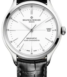 Baume & Mercier Clifton M0A10518 40mm Stainless steel White