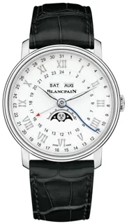 Blancpain Quantième Complet Phases de Lune GMT 6676-1127-55B Stainless steel White