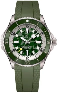 Breitling superoc E10379D31L1S1 46mm Titanium Green