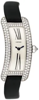 Cartier Tank Amu00e9ricaine 2625 18k white gold and Diamond Silver