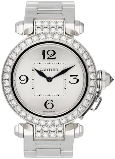 Cartier Pasha WJ11924G White gold and Diamond Silver