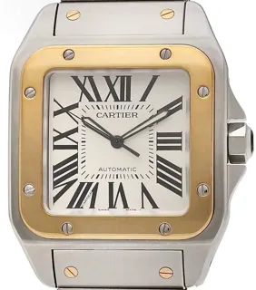 Cartier Santos de Cartier 2656 ST YG Yellow gold and Stainless steel White