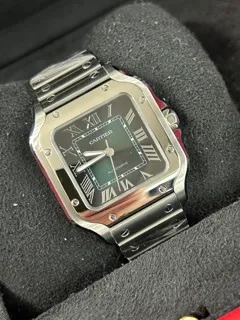 Cartier Santos de Cartier WSSA0061 / 4075 Stainless steel Green