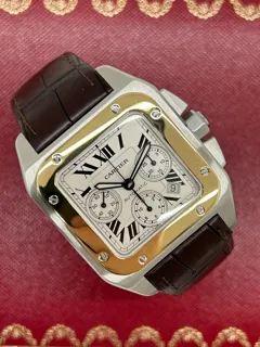 Cartier Santos de Cartier 2740 ST YG 41mm Yellow gold and Stainless steel White