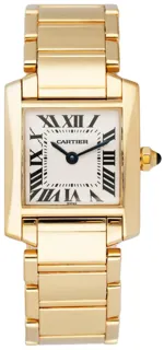 Cartier Tank Française W50002N2 Yellow gold White