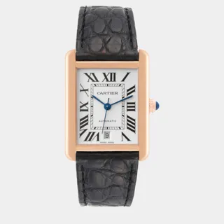 Cartier Tank Solo XL 987773 31mm Rose gold Silver