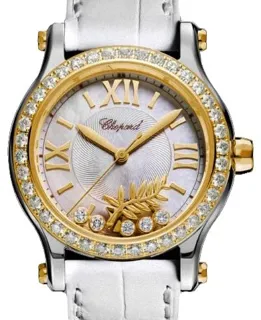 Chopard Happy Sport 278578-4001 Yellow gold and Stainless steel White