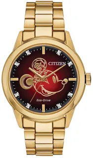 Citizen Disney Year of the Mouse Eco-Drive FE7082-53W Yellow gold and Stainless steel Red