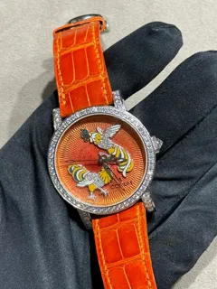 Corum Classique Dancing Roosters Diamonds Piece Unique 982.202.69 White gold Orange