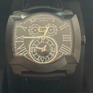 DeLaCour 47mm Stainless steel Black