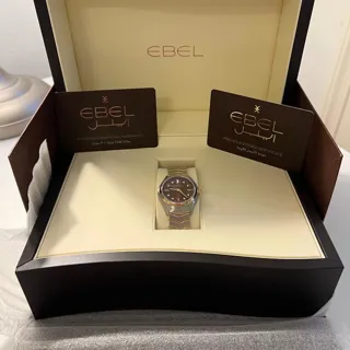 Ebel Wave 1216318 30mm Yellow gold and Stainless steel Brown