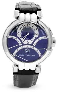 Harry Winston Premier 200-MCRA39W 40mm White gold Blue