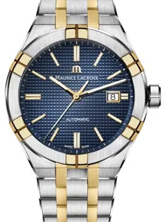 Maurice Lacroix Aikon Automatic AI6008-SY013-432-1 Yellow gold and Stainless steel Blue