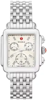 Michele Deco Diamond Quartz MWW06A000778 Stainless steel White