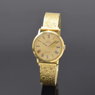 Omega De Ville 24mm 18k yellow gold Golden