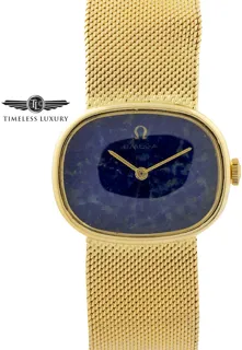 Omega Vintage 32mm Yellow gold Blue