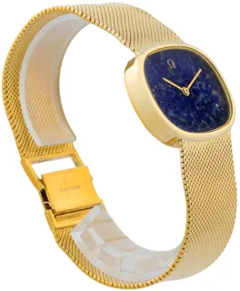 Omega Vintage 32mm Yellow gold Blue