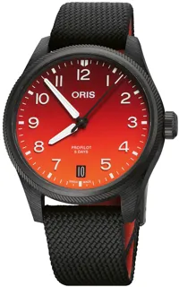 Oris ProPilot 01 400 7784 8786 set 41mm Carbon fiber Orange